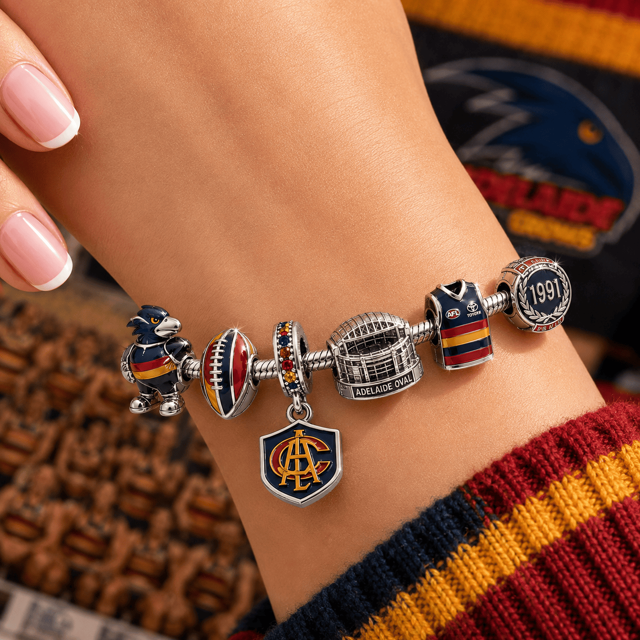 ADLC Silver Charm Bracelet Set PNPA