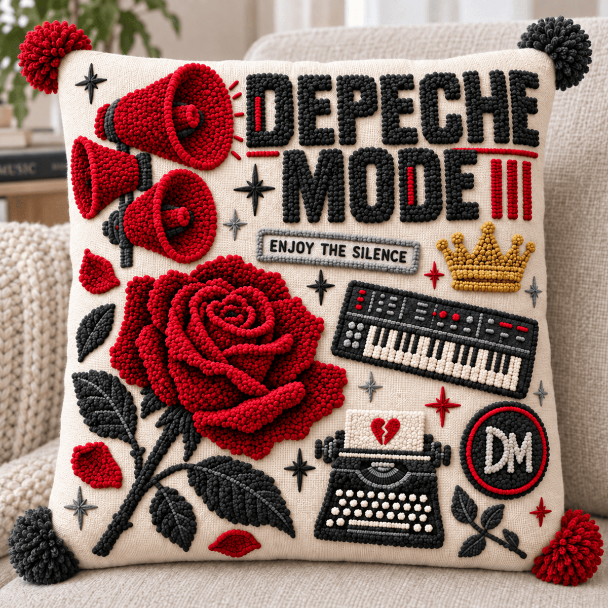 DPM Tufted Sofa Cover & Pillow Set NTKO