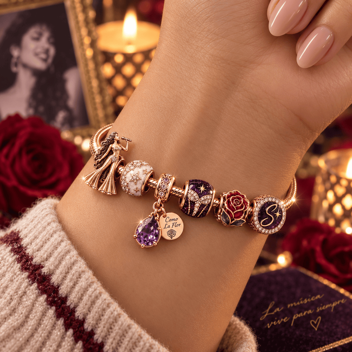 SQT Gold Charm Bracelet Set PNPA