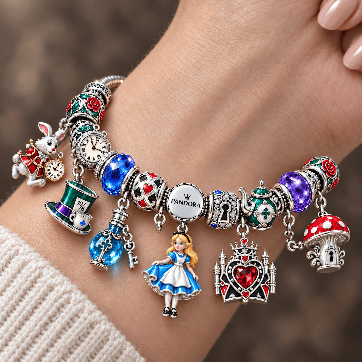 ALW Silver Charm Bracelet Set NTTB