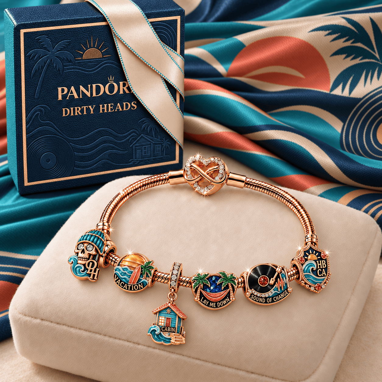 TDHS Rose Gold Charm Bracelet Set TMH