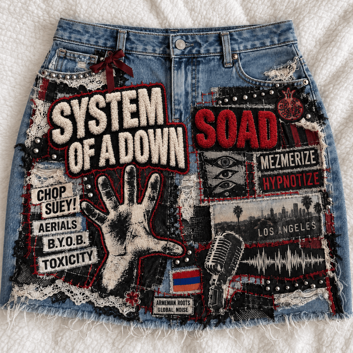 STD Embellished Denim Skirt DNBN