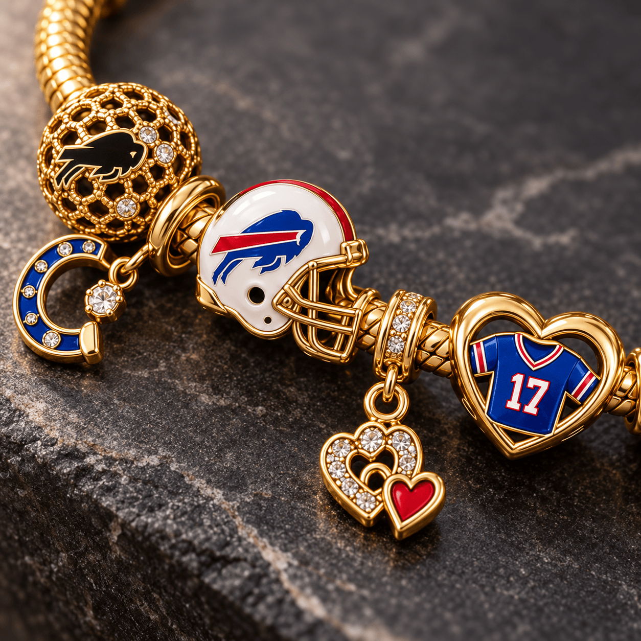 BFBL Gold Charm Bracelet Set PTKL