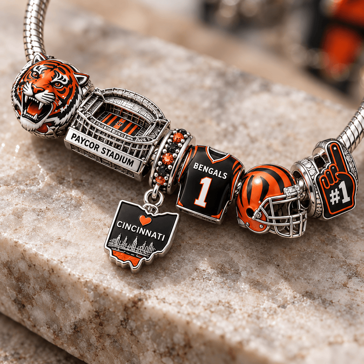 CCBG Silver Charm Bracelet Set PTT