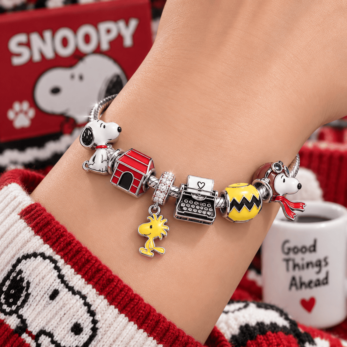SPNY Silver Charm Bracelet Set VTH